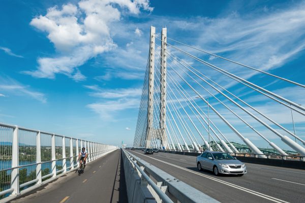 Ballade à vélo sur la piste multifonctionnelle du nouveau Pont Champlain