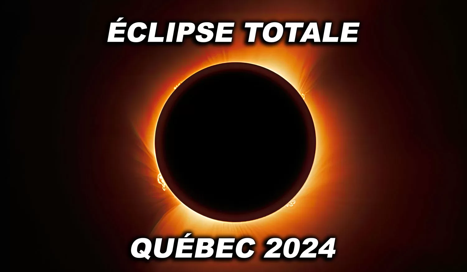 Carte de l’éclipse totale du 8 Avril 2024 au Québec